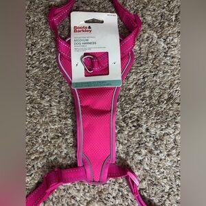 Boots And Barkley Reflective No Pull Medium Adjustable Dog Harness Pink